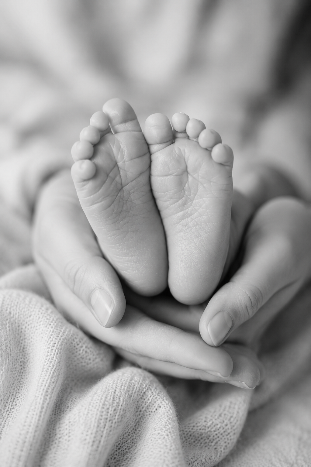 Midwife with newborn